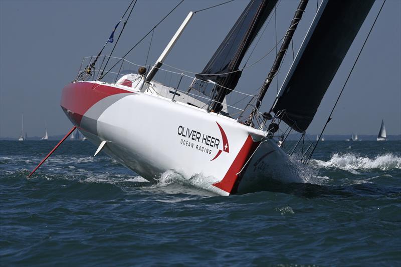 IMOCA Oliver Heer Ocean Racing was the first to round Bembridge Ledge Buoy in the Sevenstar Round Britain & Ireland Race photo copyright Rick Tomlinson / RORC taken at Royal Ocean Racing Club and featuring the IMOCA class