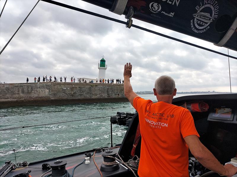 Norbert waving goodbye to fans  - ANT ARCTIC LAB - photo © Innovation Yachts