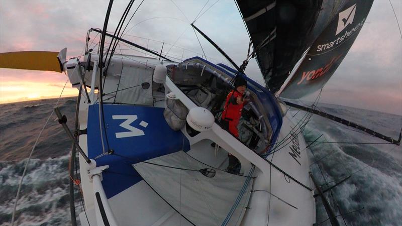 Pip Hare on Medallia during the Route du Rhum - Destination Guadeloupe photo copyright Hare / Medallia taken at  and featuring the IMOCA class