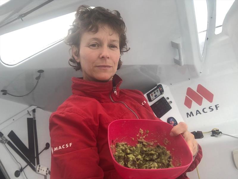 Chef Isabelle Joschke during the Route du Rhum - Destination Guadeloupe - photo © JOSCHKE Isabelle / MACSF