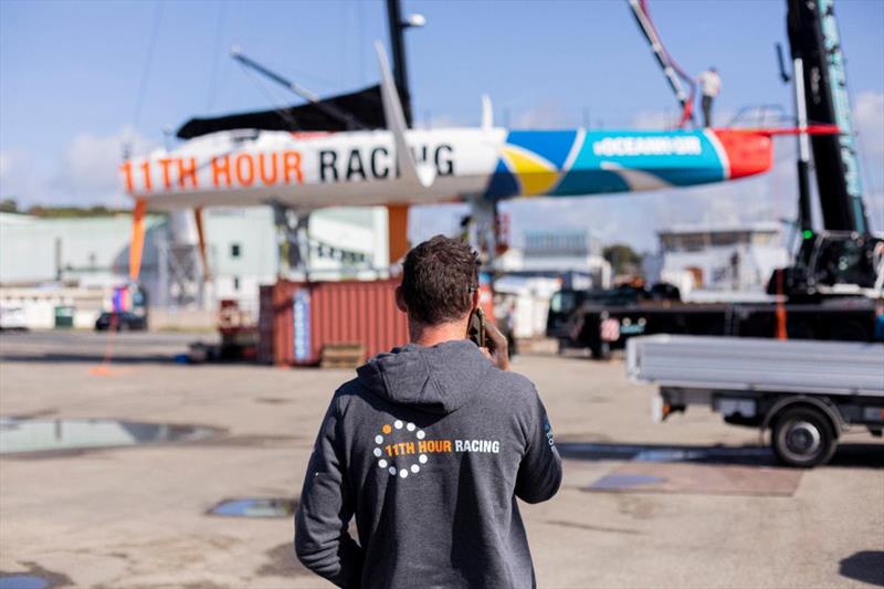 11th Hour Racing Team in final preparations ahead of The Ocean Race photo copyright Eloi Stichelbaut / 11th Hour Racing taken at  and featuring the IMOCA class