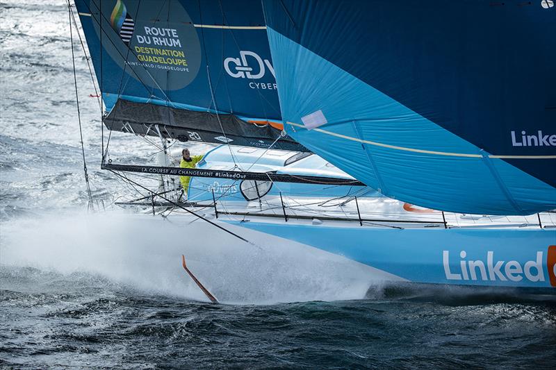 Thomas Ruyant's LinkedOut - Route du Rhum-Destination Guadeloupe photo copyright Pierre Bouras taken at  and featuring the IMOCA class