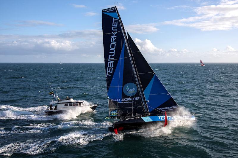 Justine Mettraux (Teamwork.net) finishes seventh and top female in the IMOCA class, Route du Rhum-Destination Guadeloupe - photo © Vincent Olivaud / #RDR2022