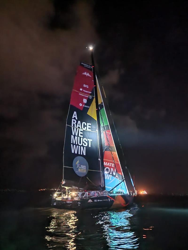 Boris Herrmann finishing the Route du Rhum 2022  photo copyright Team Malizia taken at  and featuring the IMOCA class