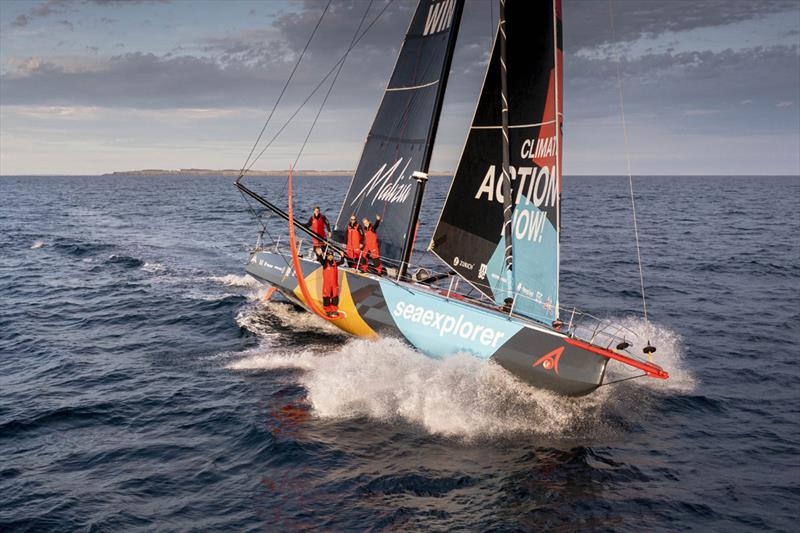 Yann Eliès and Axelle Pillain join Boris Herrmann, Will Harris, Rosalin Kuiper, Nicolas Lunven and onboard reporter Antoine Auriol for The Ocean Race 2022-23 - photo © Yann Riou