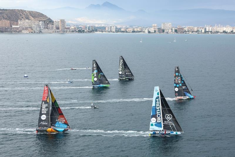 IMOCA fleet during the In-Port race in Alicante - The Ocean Race - photo © Sailing Energy / The Ocean Race