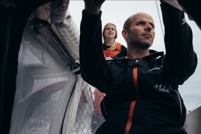 Will Harris, crew member on Team Malizia, on Nico Lunven, navigator and tactician on Team Malizia - photo © Antoine Auriol / Team Malizia