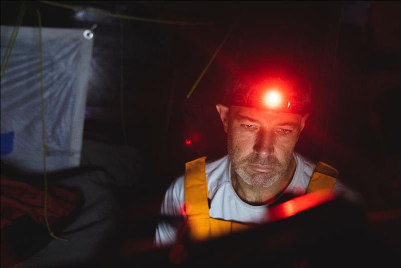 Ian Walker, winning skipper of the Volvo Ocean Race 2014-15, on Simon Fisher, navigator on 11th Hour Racing Team - Mãlama - photo © Amory Ross / 11th Hour Racing Team