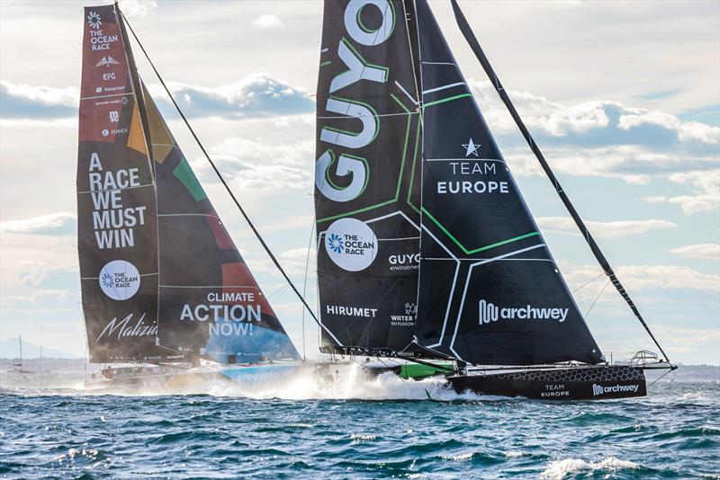 Start of The Ocean Race, Leg 1 IMOCA Guyot Environment - Team Europe & Team Malizia, January 15, 2023 - photo © Sailing Energy / The Ocean Race