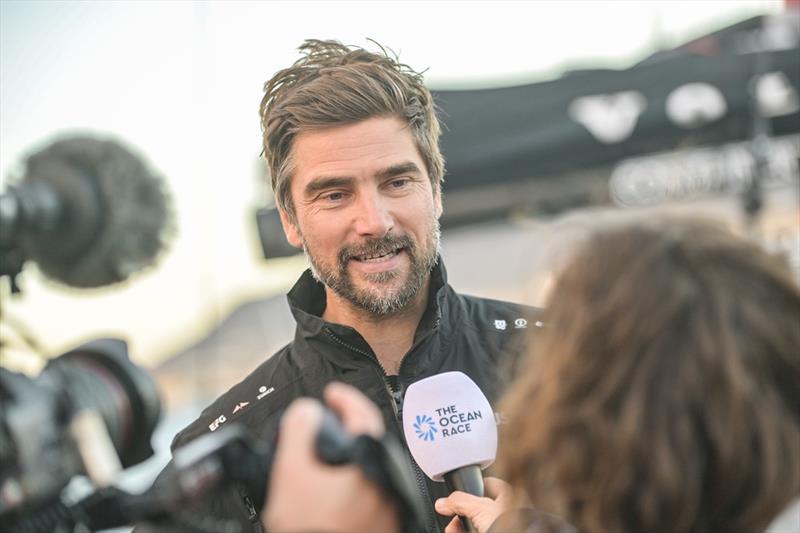 Boris Herrmann as he stepped onto the pontoon in Mindelo - photo © Sailing Energy / The Ocean Race