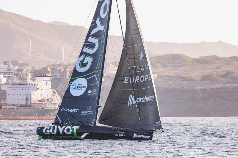 The Ocean Race start of Leg 2 in Cabo Verde photo copyright Sailing Energy / The Ocean Race taken at  and featuring the IMOCA class