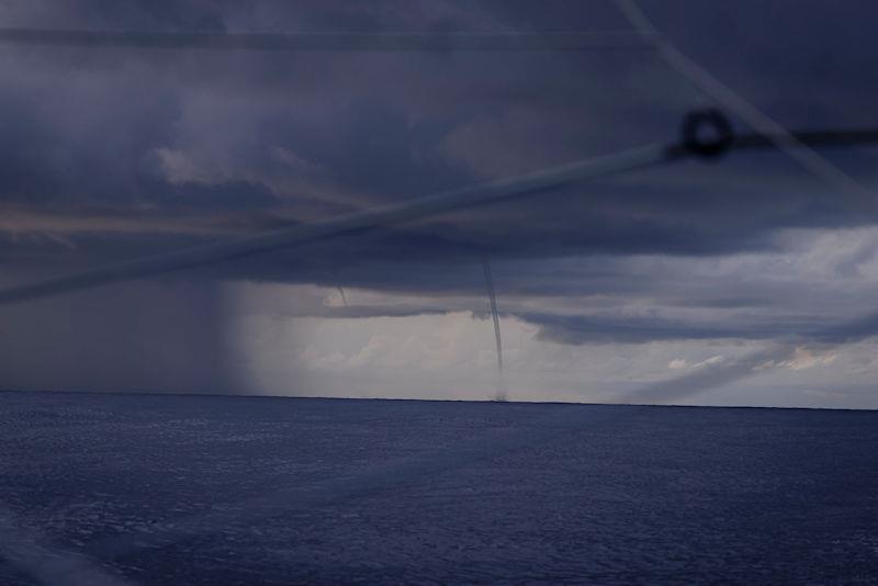 The Ocean Race Leg 2, Day 5 onboard Biotherm - A tornado under a squall photo copyright Anne Beauge / Biotherm taken at  and featuring the IMOCA class