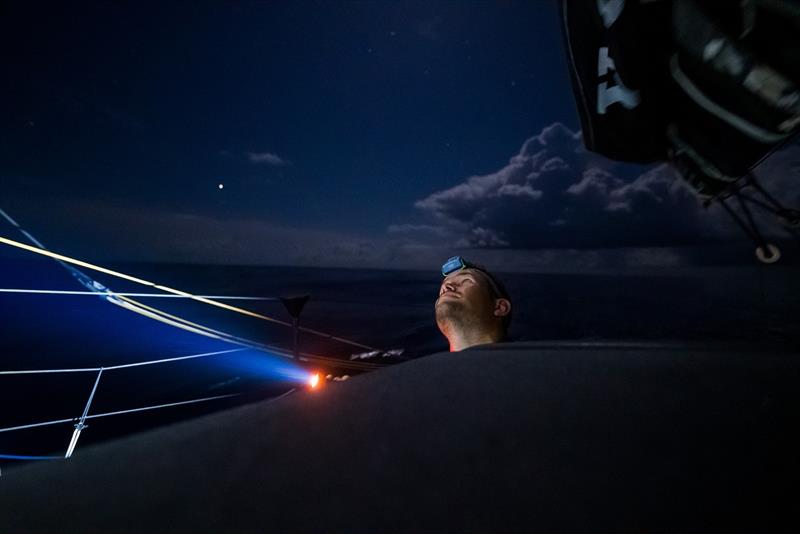 With concentrated work, the crew found a good path through the Doldrums during the night. - The Ocean Race - photo © Charles Drapeau / GUYOT environnement - Team Europe