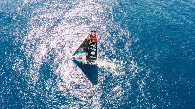 30 January 2023, Leg 2 onboard Team Malizia. Drone view during the Doldrums - photo © Antoine Auriol / Team Malizia