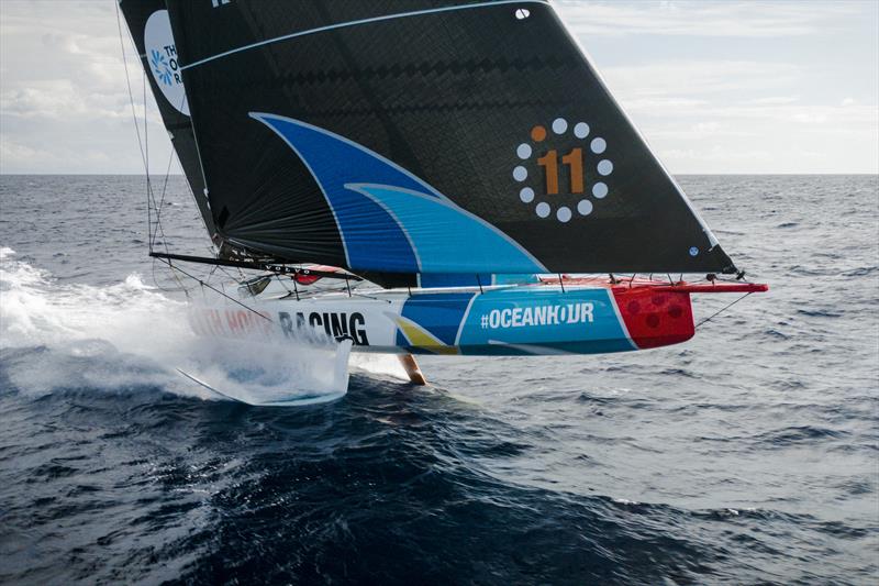 Onboard 11th Hour Racing Team during The Ocean Race Leg 2 - Malama enjoying a return to the Tradewinds at 20-plus knots photo copyright Amory Ross / 11th Hour Racing / The Ocean Race taken at  and featuring the IMOCA class