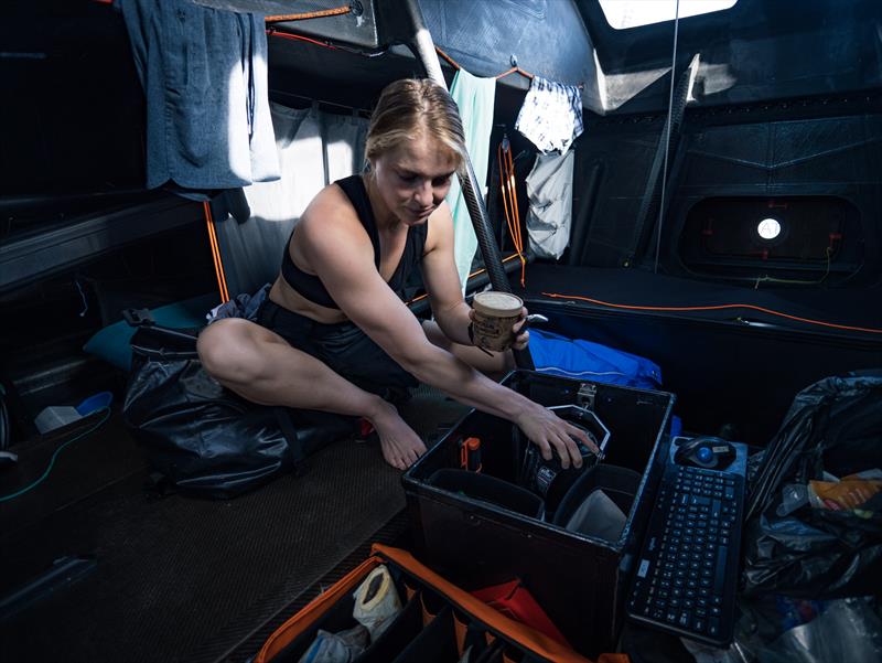 The Ocean Race Leg 2, Day 8, Rosalin Kuiper onboard Team Malizia photo copyright Antoine Auriol / Team Malizia taken at  and featuring the IMOCA class