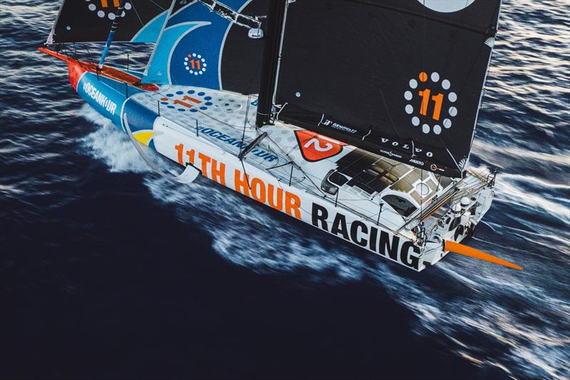 02 February 2023, Onboard 11th Hour Racing Team during Leg 2, Day 9. Malama sailing downwind at sunset in the South Atlantic - photo © Amory Ross / 11th Hour Racing / The Ocean Race