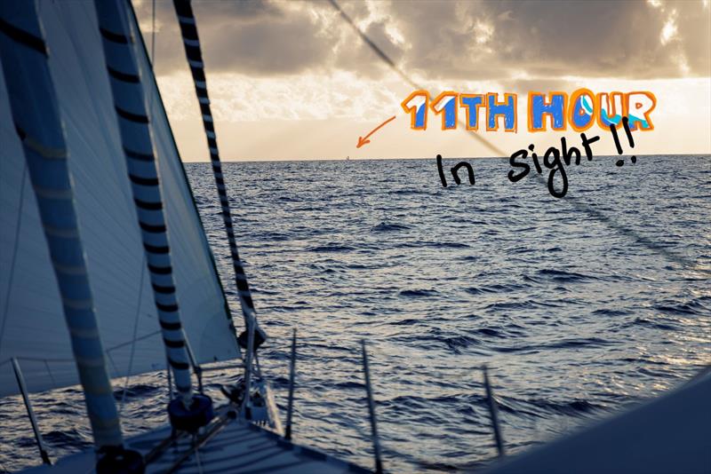 3 February 2023, Leg 2, Day 10 onboard Biotherm. Close sight of 11th Hour Racing Team photo copyright Anne Beauge / Biotherm taken at  and featuring the IMOCA class
