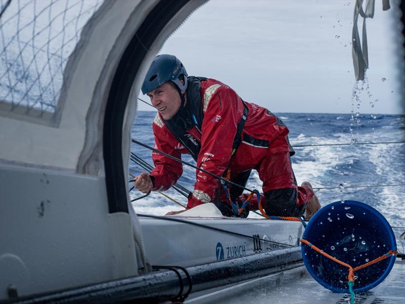 Skipper Will Harris onboard Malizia - Seaexporer during Leg 2 of The Ocean Race photo copyright Antoine Auriol / Team Malizia taken at  and featuring the IMOCA class