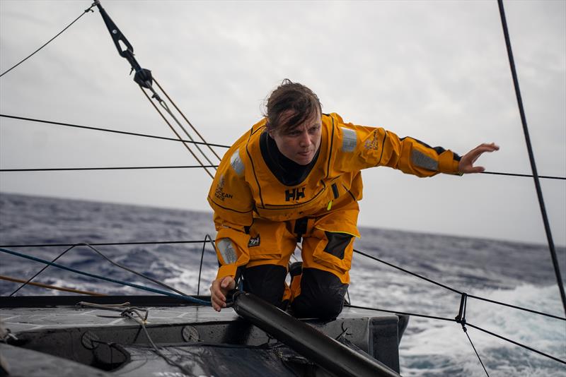 Most of the time the team had to move on their knees in the past days - The Ocean Race Leg 2 Day 17 - photo © Charles Drapeau / GUYOT environnement - Team Europe