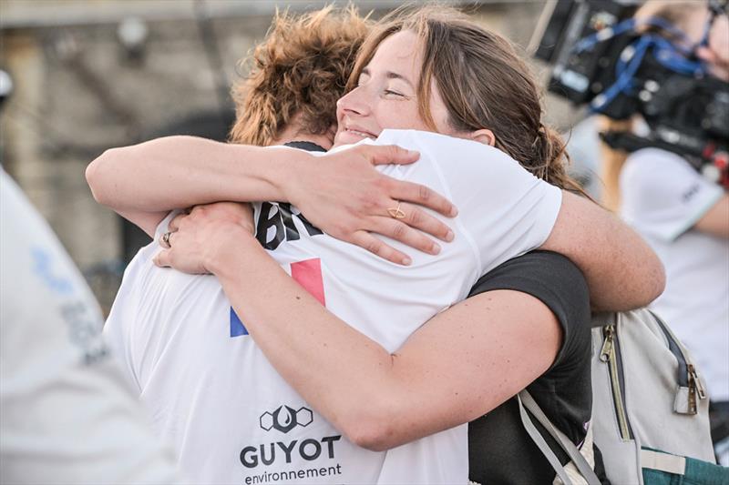 The team was enthusiastically welcomed by their loved ones - The Ocean Race Leg 2 - photo © Sailing Energy / The Ocean Race