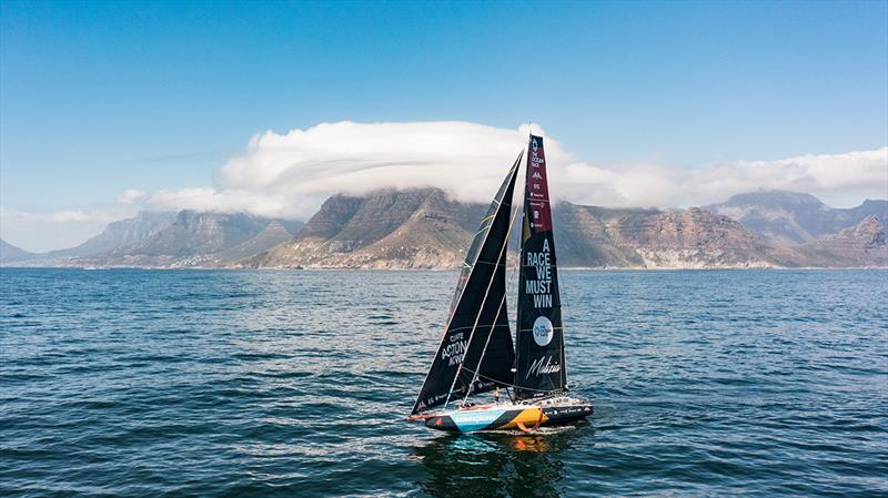 Malizia - Seaexplorer as she was approaching Cape Town on Leg 2 of The Ocean Race - photo © Antoine Auriol / Team Malizia