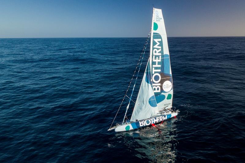 The Ocean Race 2022-23 - 31 October 2019, Leg 3, Day 4 onboard Biotherm. Drone view photo copyright Ronan Gladu / Biotherm taken at  and featuring the IMOCA class