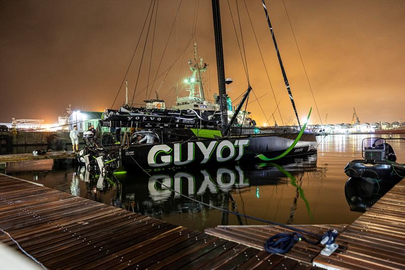 The Ocean Race 2022-23 - 4 March 2023, Leg 3. GUYOT environnement - Team Europe's arrives in Cape Town for repair - photo © Felix Diemer / GUYOT environnement - Team Europe