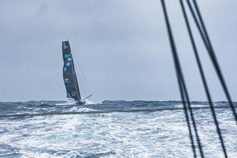 The Ocean Race 2022-23 Leg 3, Day 14 onboard Team Malizia overtaking 11th Hour Racing Team photo copyright Antoine Auriol / Team Malizia taken at  and featuring the IMOCA class