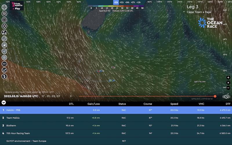 The Ocean Race 2022-23 Leg 3 Tracker - photo © The Ocean Race