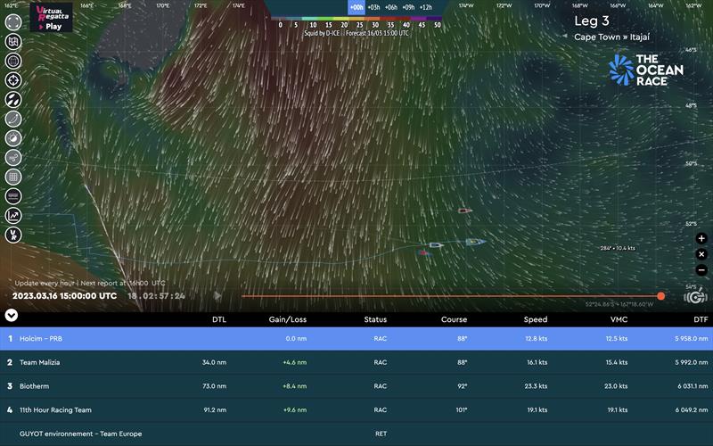 The Ocean Race 2022-23 Leg 3 Tracker - photo © The Ocean Race
