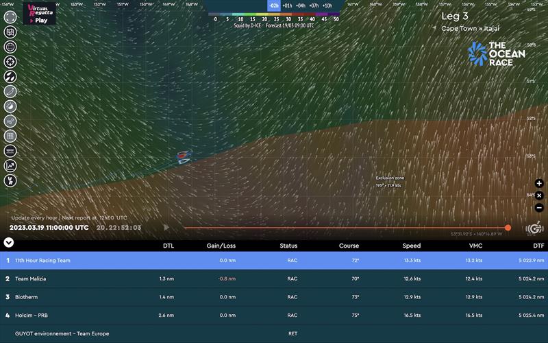 The Ocean Race 2022-23 Leg 3 Tracker photo copyright The Ocean Race taken at  and featuring the IMOCA class