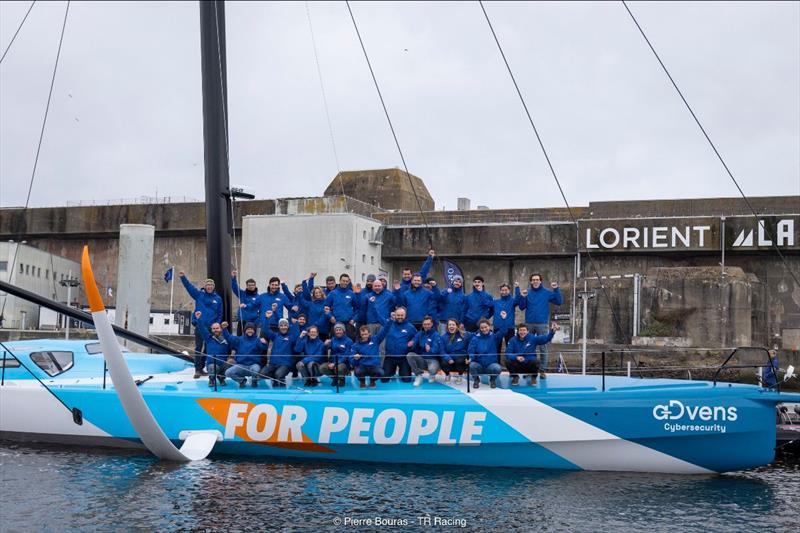 TR Racing's new IMOCA is launched in Lorient photo copyright Pierre Bouras / TR Racing taken at  and featuring the IMOCA class