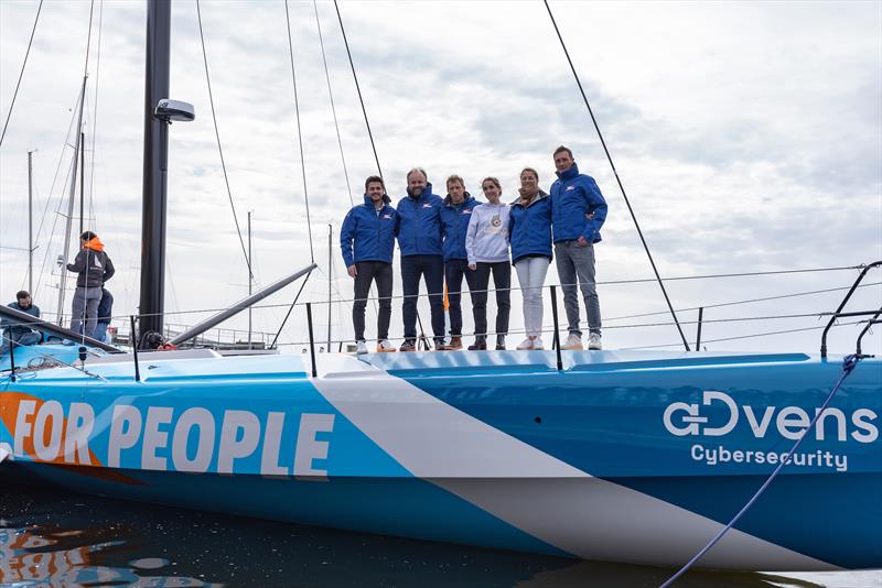 TR Racing's new IMOCA is launched in Lorient - photo © Pierre Bouras / TR Racing