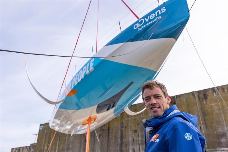 TR Racing's new IMOCA is launched in Lorient photo copyright Pierre Bouras / TR Racing taken at  and featuring the IMOCA class