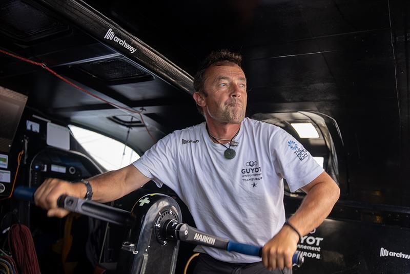 Jimmy le Baut from the Tech Team of the European campaign experiences intense days on board photo copyright Charles Drapeau / GUYOT environnement - Team Europe taken at  and featuring the IMOCA class