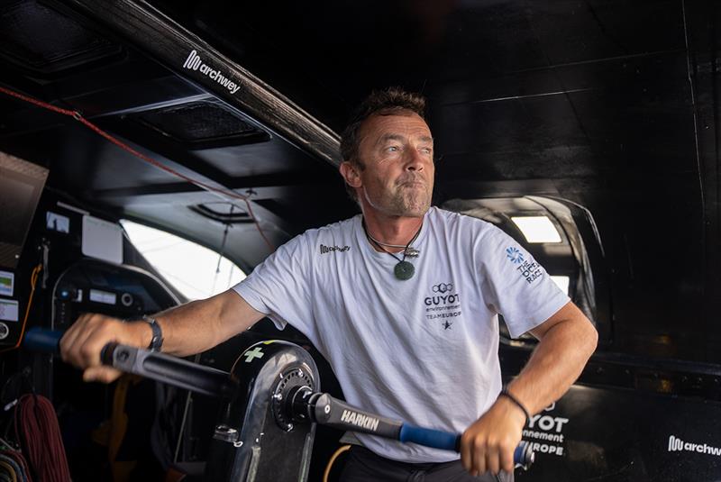 Jimmy le Baut from the Tech Team of the European campaign experiences intense days on board - photo © Charles Drapeau / GUYOT environnement - Team Europe