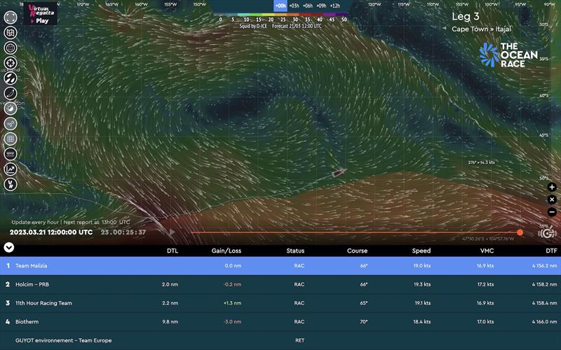 The Ocean Race 2022-23 Leg 3 Tracker photo copyright The Ocean Race taken at  and featuring the IMOCA class