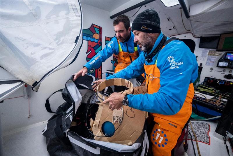 11th Hour Racing deploy vital buoy in the remote southern ocean photo copyright Amory Ross / 11th Hour Racing / The Ocean Race taken at  and featuring the IMOCA class