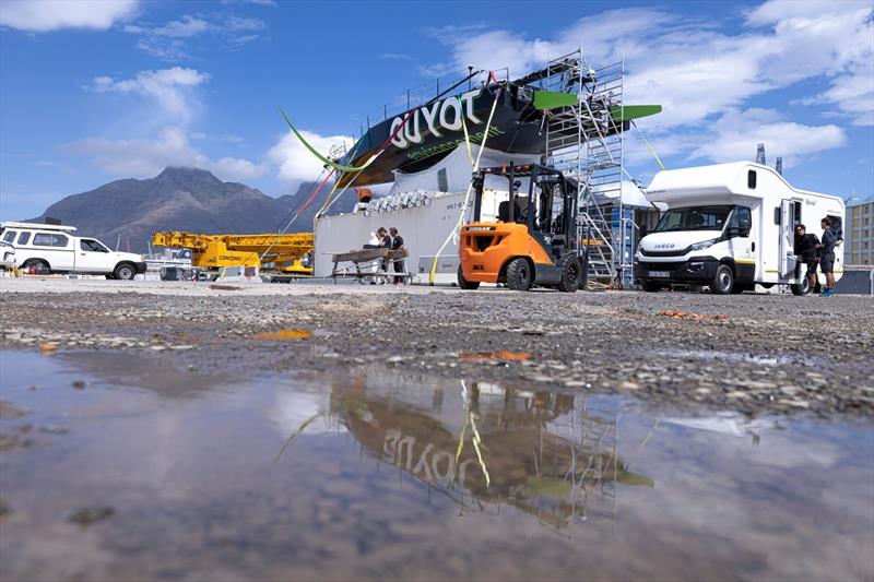 The Ocean Race 2022-23 - 4 March , Leg 3. GUYOT environnement - Team Europe repair in Cape Town photo copyright Félix Diemer / Guyot environnement - Team Europe taken at  and featuring the IMOCA class