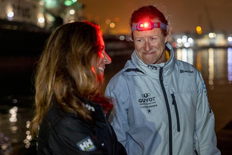 The Ocean Race 2022-23 - 4 March , Leg 3. Guyot environnement - Team Europe's sailor Annie Lush, arrives in Cape Town - photo © Félix Diemer / Guyot environnement - Team Europe