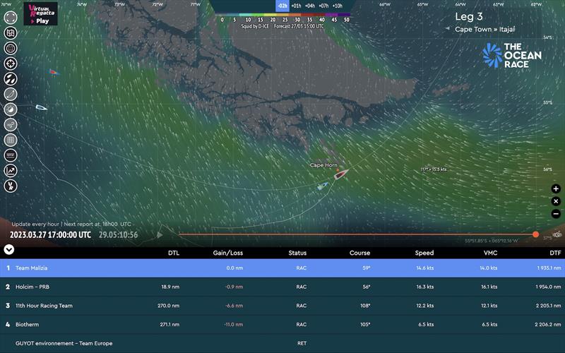 The Ocean Race tracker photo copyright The Ocean Race taken at  and featuring the IMOCA class