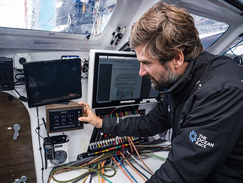 Boris Herrmann using B&G instrument onboard Malizia photo copyright Team Malizia . Antoine Auriol taken at  and featuring the IMOCA class