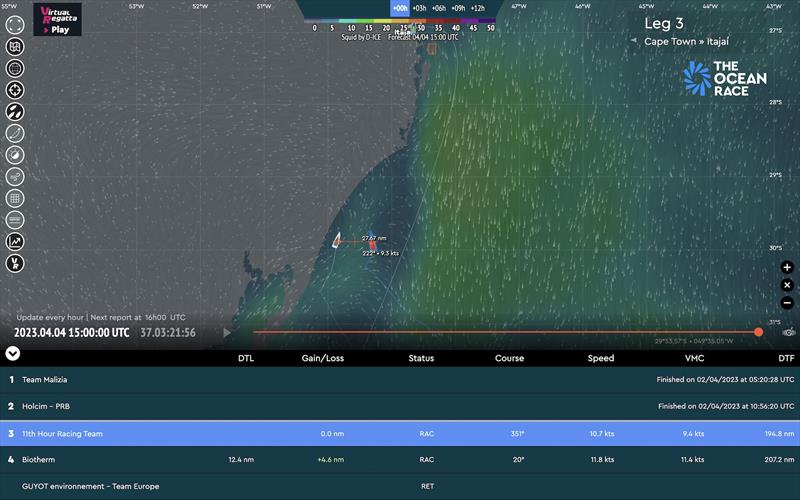 The Ocean Race - Fleet positions - photo © The Ocean Race