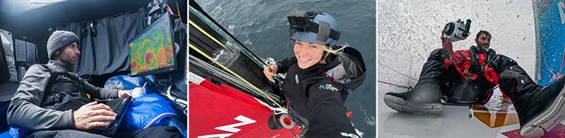 Navigator Nico Lunven, co-skipper Rosalin Kuiper, and onboard reporter Antoine Auriol complete Team Malizia's sailing crew for Leg 4 in The Ocean Race - photo © Antoine Auriol / Team Malizia