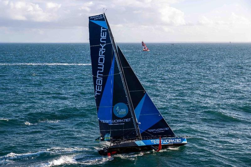 Justine Mettraux, currently with 11th Hour Racing, is campaigning the 2018 VPLP design Teamwork, that was  Jérémie Beyou's previous Charal photo copyright Jean-Marie Liot taken at Royal Ocean Racing Club and featuring the IMOCA class