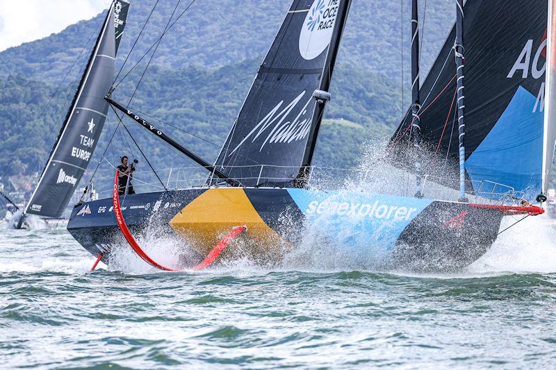 The Ocean Race 2022-23 - Team Malizia during the start of Leg 4 in Itajaí photo copyright Sailing Energy / The Ocean Race taken at  and featuring the IMOCA class