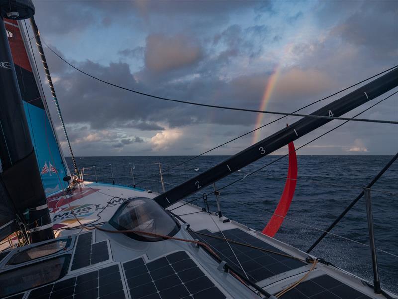 The Ocean Race 2022-23 Leg 4 onboard Team Malizia. On deck of Team Malizia prior to the first night of Leg 4 photo copyright Antoine Auriol / Team Malizia / The Ocean Race taken at  and featuring the IMOCA class