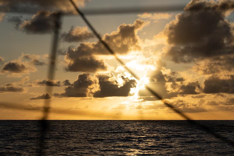 The Ocean Race 2022-23 - 29 April 2023, Leg 4 Day 6 onboard GUYOT environnement - Team Europe. Sunset clouds - photo © Gauthier Lebec / GUYOT environnement - Team Europe / The Ocean Race
