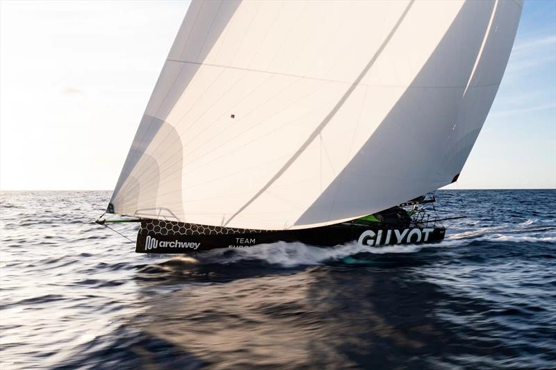 The Doldrums were only moderately trained. Most of the time, the teams were able to sail at 6 to 8 knots through the doldrums - photo © Gauthier Lebec / GUYOT environnement - Team Europe